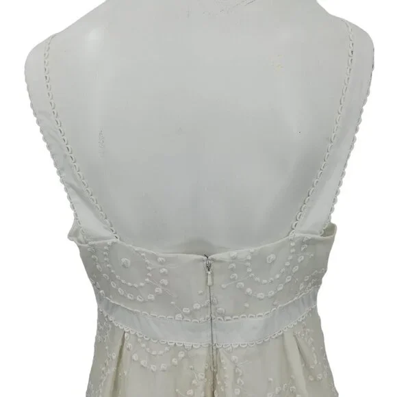 Lilly Pulitzer White Lace Sleeveless Sundress Size 8 Sheath Beach Wedding Silk - Picture 11 of 16